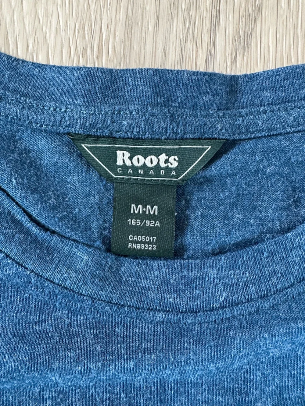 Roots Heathered Blue Crewneck Long Sleeve Tee - Picture 3 of 4